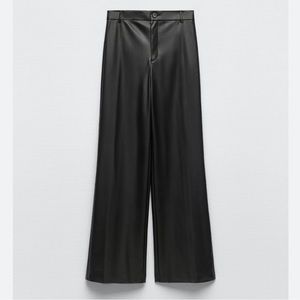 NWT Zara high waisted faux leather pants